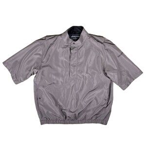 Dryjoys by FootJoy Rain Jacket Mens XL Short Sleeve 1/4 Zip Pullover Golf Beige